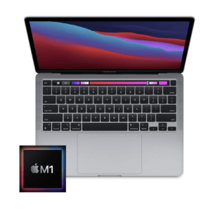 MacBook Pro 13-inch M1 8-Core CPU, 8-Core GPU - 8GB Unified RAM - 256GB (2020)- Space Grey - Grade A+ Certified Pre-owned