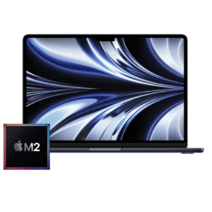 MacBook Air 15-inch M2 8-Core CPU, 10-Core GPU - 8GB Unified RAM - 256GB (2023) - Midnight Blue - Grade A+ Certified Pre-owned (Original Packaging!)