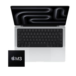 MacBook Pro 14-inch M3 8-Core CPU, 10-Core GPU-8GB RAM-1TB SSD (2023)- Silver - Grade A Certified Pre-owned (Low Cycle Count)